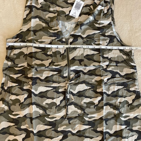 Torrid Sleeveless Zip Front Camo Shirt Dress - Sizes 1X & 2X - Picture 13 of 16
